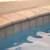 Travertine paver coping